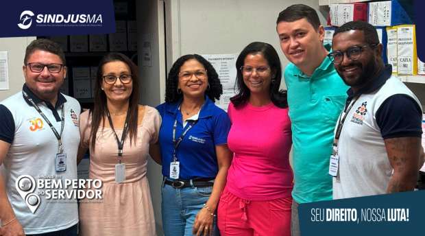 Diretoria do Sindjus-MA e servidores da 1ª Vara Criminal de Timon