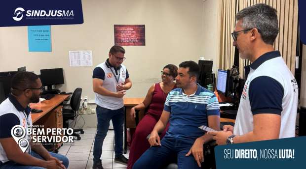 A diretoria do Sindjus-MA visitou os servidores da 2ª Vara Criminal de Timon