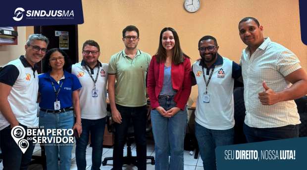Diretoria do Sindjus-MA e servidores da Vara de Execução Penal da Comarca de Timon