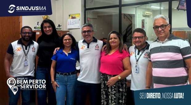 Diretoria do Sindjus-MA e servidores da Secretaria de Distribuição