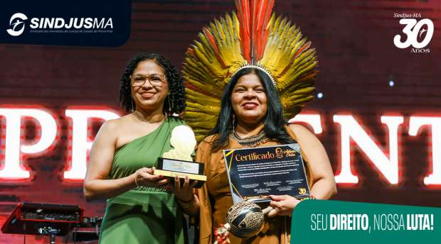 Leonice Medeiros (dir. Imprensa) e Sônia Guajajaras (ministra Povos Indígenas)
